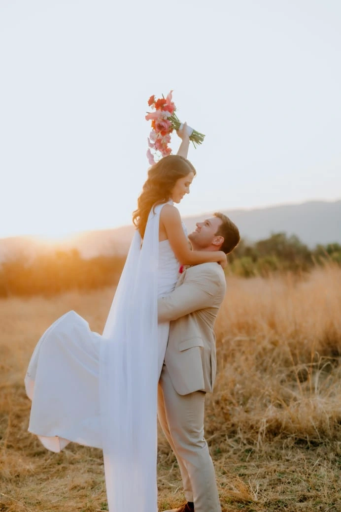 Ceremony arch flowers at Stable View venue
