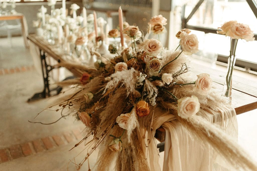 Full venue floral styling at Stable View by Hada Events