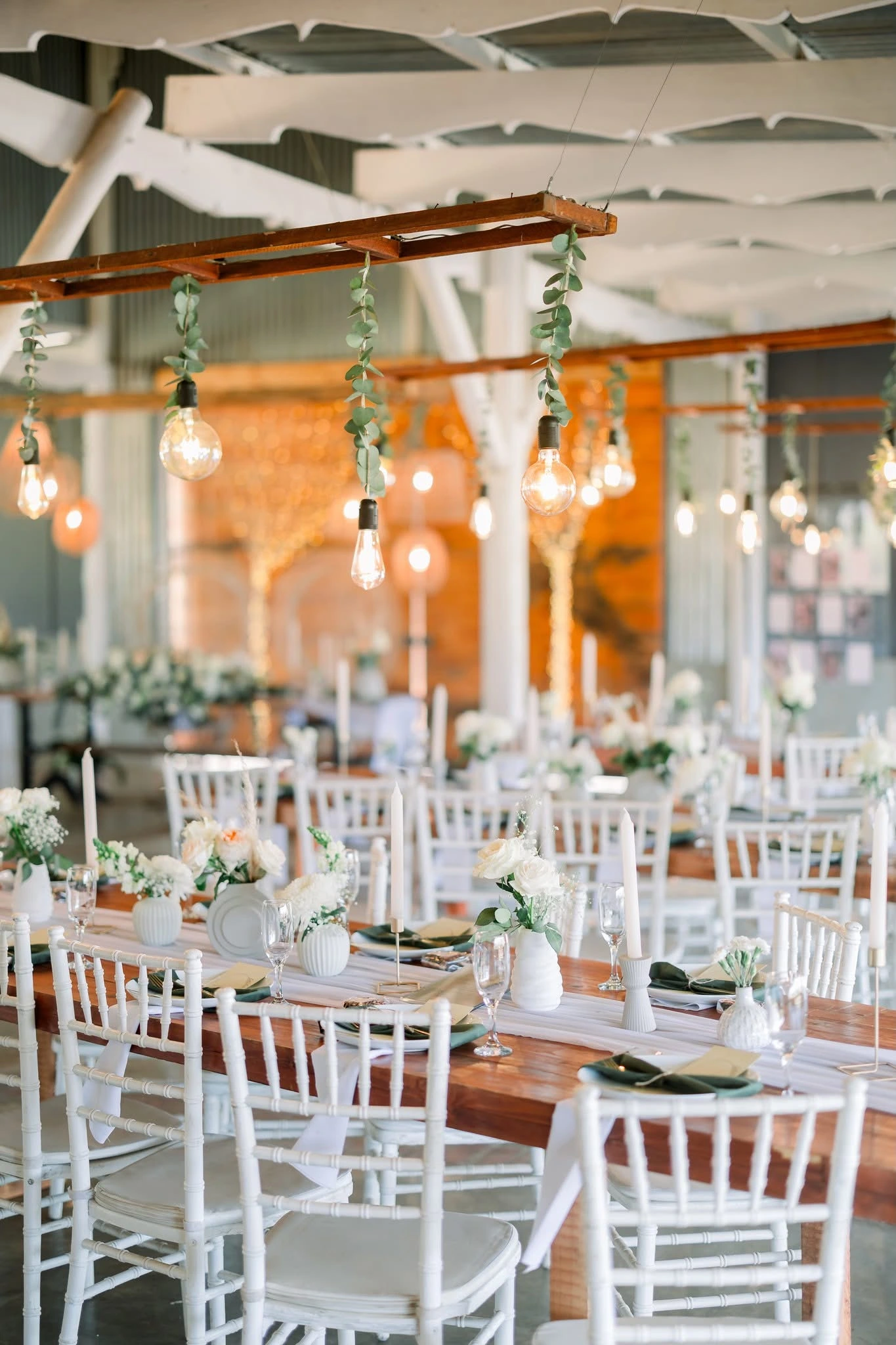 Wedding decor details at Stable View